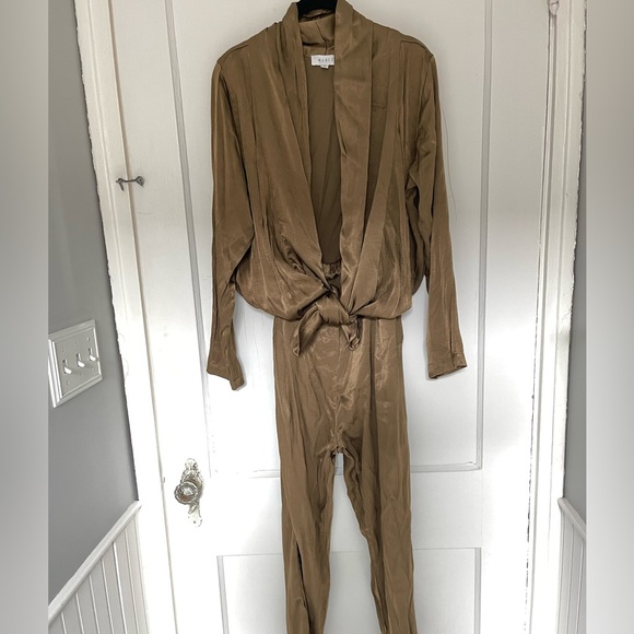 Fun metallic jumpsuit! Low cut in the front! - Picture 2 of 4